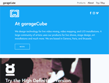 Tablet Screenshot of garagecube.com